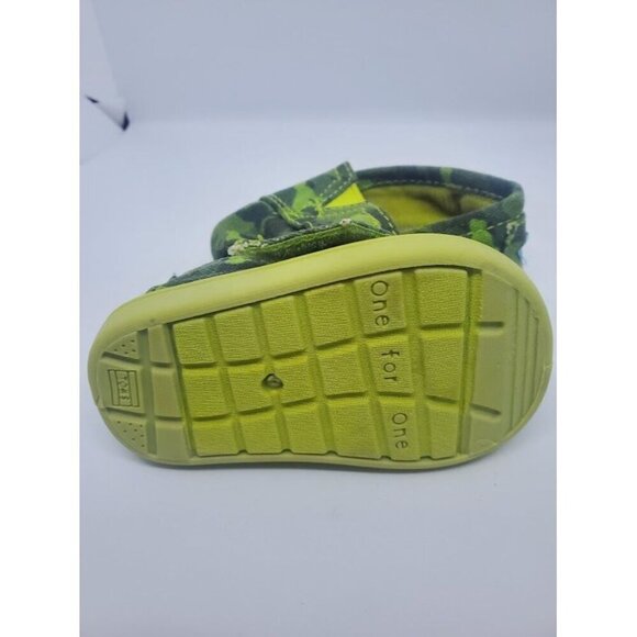 Toms Toddler Slip-On Shoes Camo Green Canvas Size 3 - Picture 6 of 7